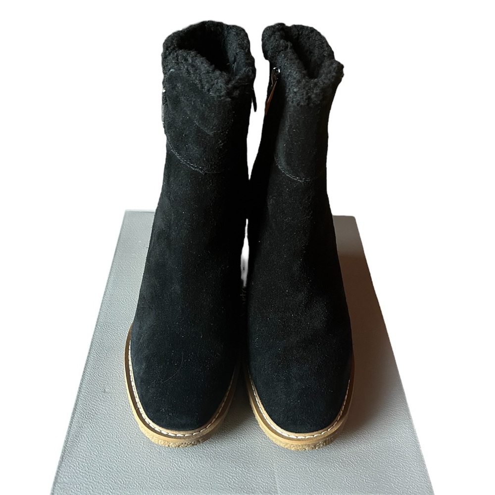 Franco Sarto Ulayna Black Water Resistant Wedge Bootie Size 8
